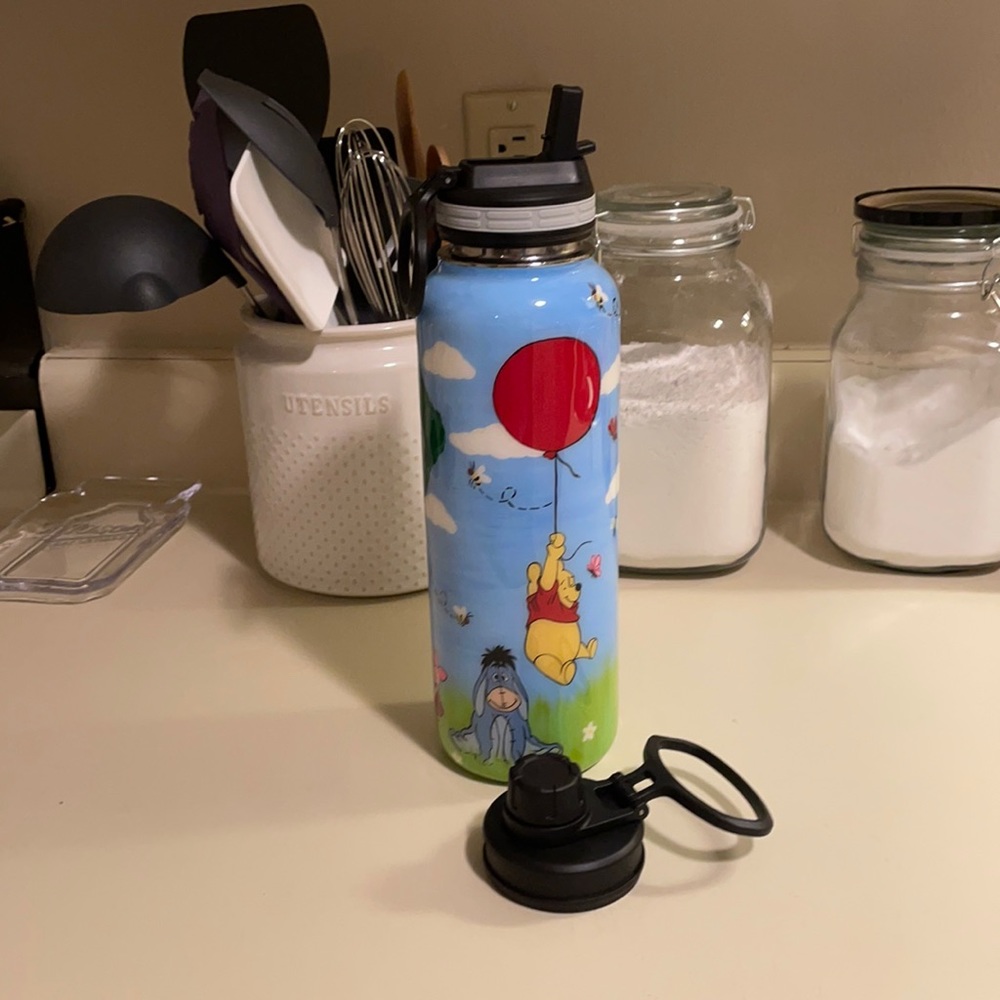 Hand Painted Winnie the Pooh Water Bottle
